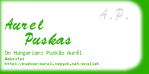 aurel puskas business card