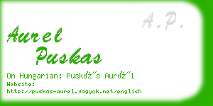 aurel puskas business card